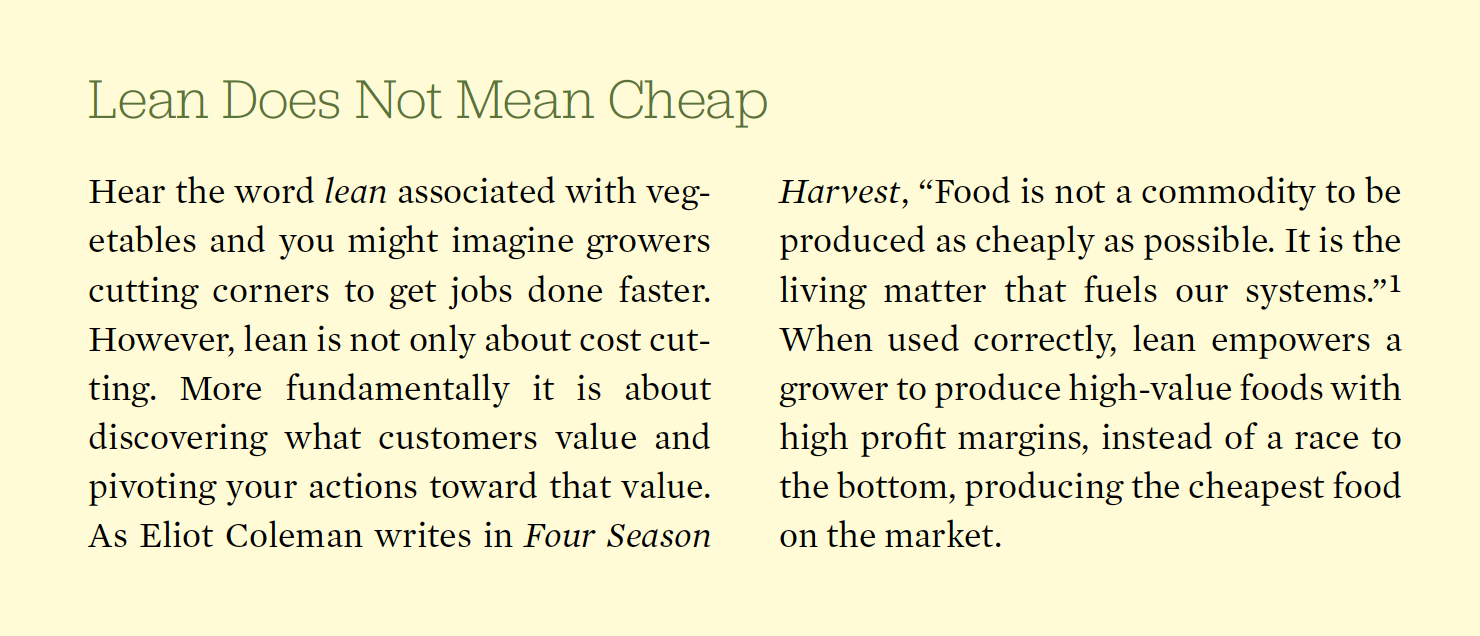 lean does not mean cheap