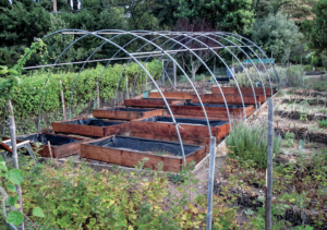 Greenhouse framework for on a slope