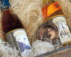 Two of the most popular mead varieties produced with maple syrup by the Saphouse Meadery in New Hampshire.