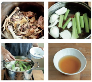 homemade chicken broth