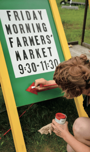 farmers market sign