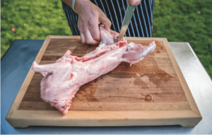 butchering rabbit