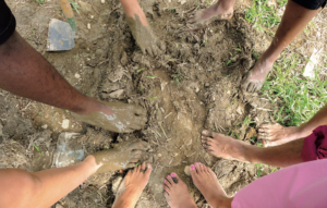 Feet in dirt