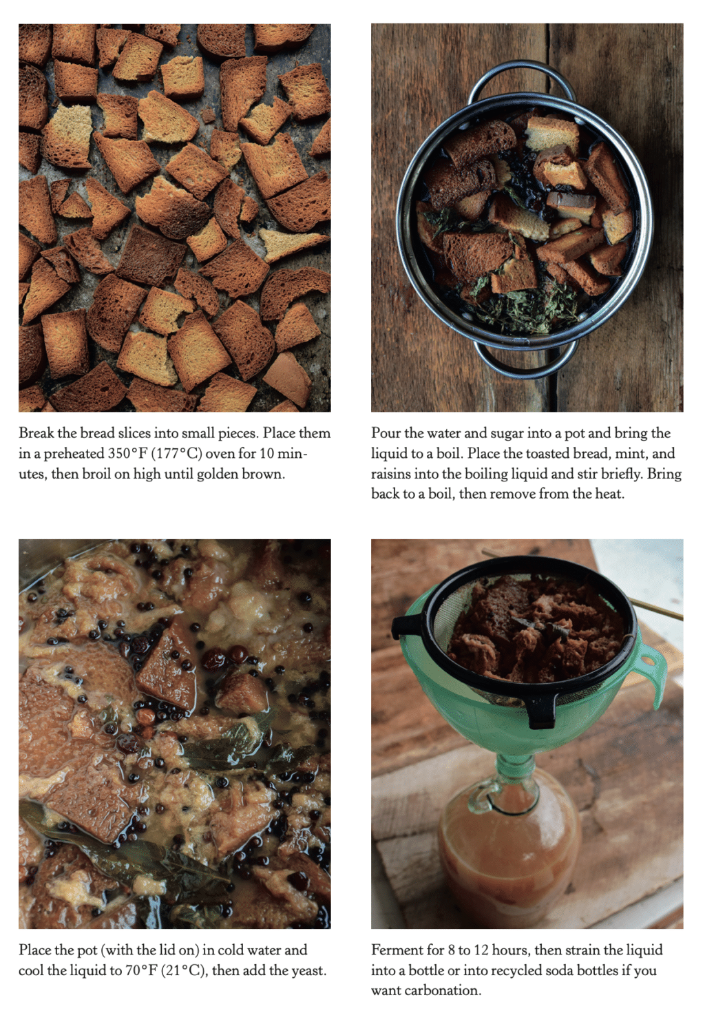 steps to make bread kvass