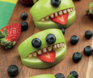 activities for summer vacation - apple slice monsters