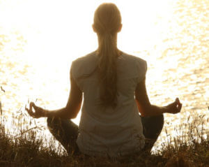 woman meditating