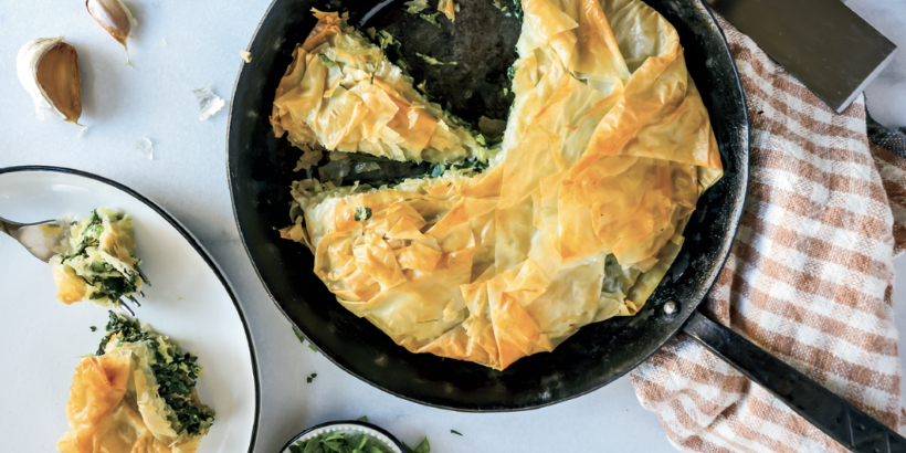 Savory Pie of Wild Greens and Feta_Banner Savory Pie of Wild Greens and Feta_Banner