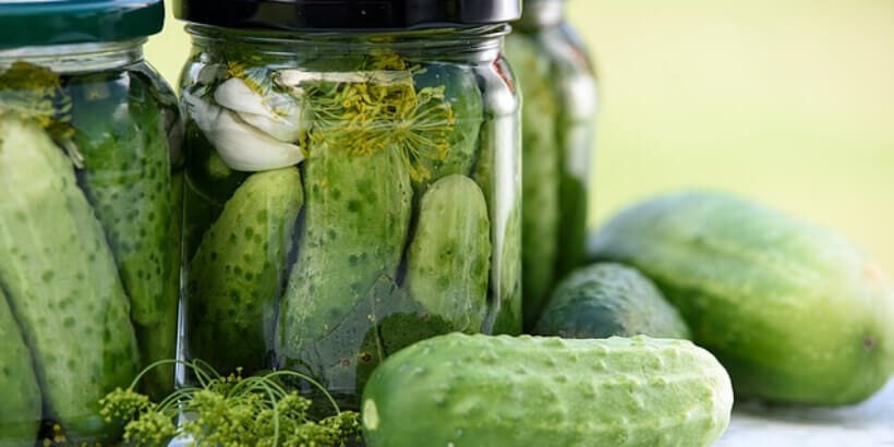pickles in a jar