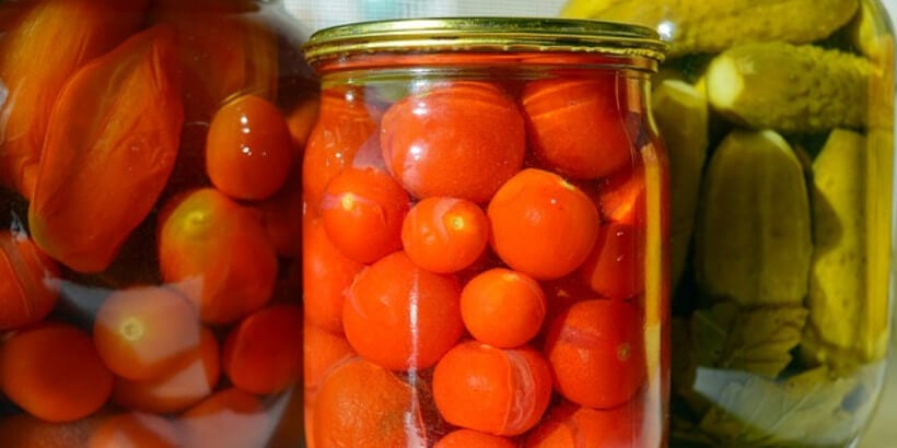 preserving vegetables - whole tomatoes