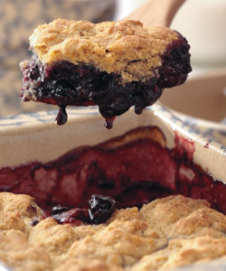 Summer Cherry Cornmeal Cobbler