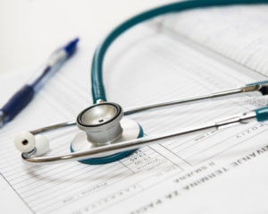 stethoscope on paper