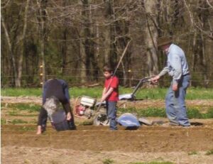 a family farming