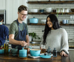 couple cooking