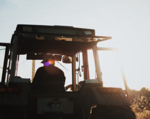 farmer in tractor