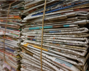 stack of newspapers