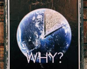 earth as a clock with the word "why"