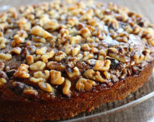 apple honey cake with walnuts