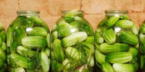 pickles in three jars