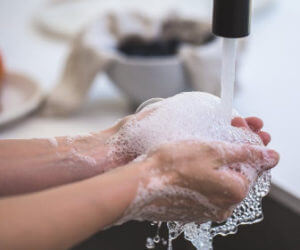 washing hands