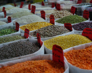 variety of seeds in buckets