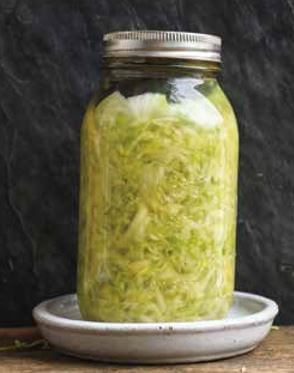 food fermenting in a mason jar